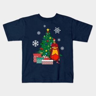 Tenzin Around The Christmas Tree Avatar Kids T-Shirt